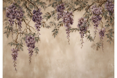 Фототапет Висящи глицинии, художествен стил